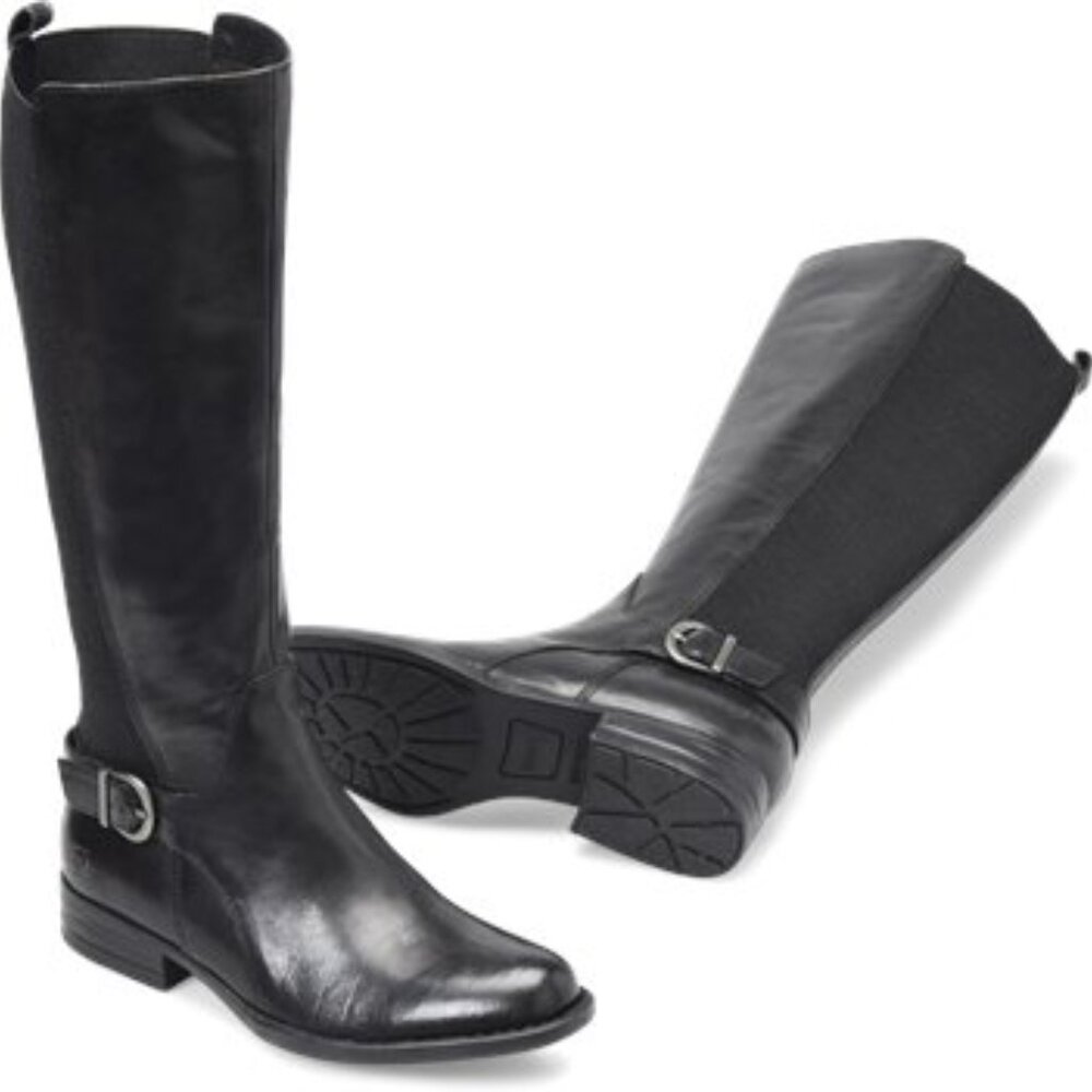 Born Tall Black Leather Boot